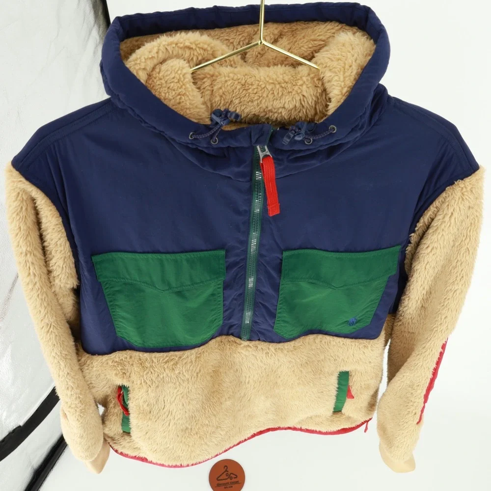 Polo Ralph Lauren Performance Colorblock Fleece Hybrid Quarter Zip Hoodie Large